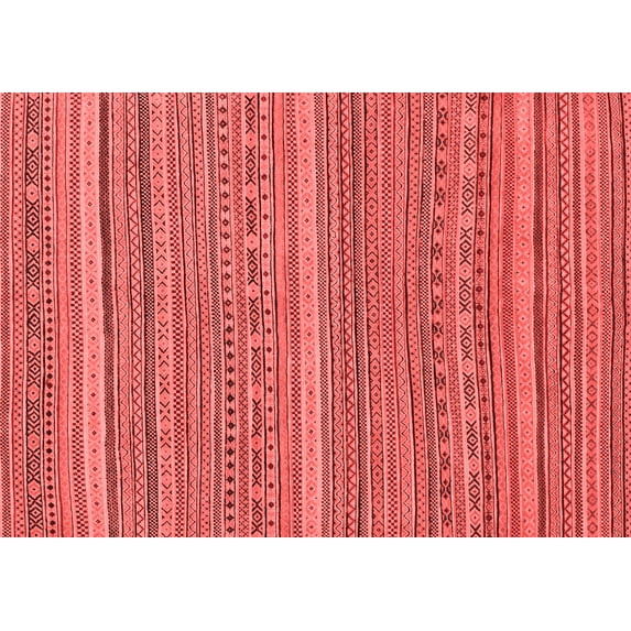 Ahgly Company Indoor Rectangle Abstract Red Modern Area Rugs, 4' x 6'