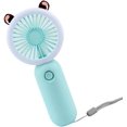 thumbnail image 1 of Portable Mini Fan, Portable LED Light Fan - Handheld Fan, Adjustable Speed, USB Rechargeable with LED Night Light, Blue, 1 of 5
