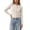 Beige, variant on TOUMENY Women's Cropped Cardigan Button Down Round Neck Long Sleeve Knit Sweater Casual Slim Fit Lightweight Fall Winter Cozy Cardigans Beige XXL