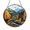 Acrylic 3.5 Inch, variant on Eagle Landscape Window Hanging Decor, Stained Glass Style Fantasy Nature Suncatcher, Decorative Glass Panel for Windows