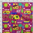 thumbnail image 4 of oneOone Velvet Fuschia Pink Fabric Camping Quilting Supplies Print Sewing Fabric By The Yard 58 Inch Wide, 4 of 7