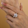 thumbnail image 3 of Veda Jewel 1.6 Ct Pear Cut Lab Created Diamond Ring for Women - Halo Engagement Ring in 14K White Gold Plated - Elegant Wedding Anniversary Jewelry Gift - Lovely Proposal Present for Her, 3 of 3