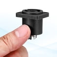 thumbnail image 4 of 5pcs 4 Pole Speaker Jack Twist Lock,1 Inch XLR Speaker Panel Mount,Black, 4 of 7