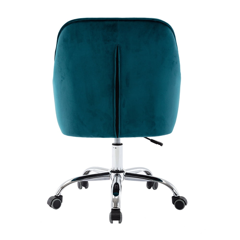 Kepooman Modern Office Chairs, Swivel Chairs at Home with Velvet Padded Seat Lumbar Support and Wheels, Ergonomic Computer Desk Chair for Office Bedroom, Blue-green Kepooman Modern Office Chairs, Swivel Chairs at Home with Velvet Padded Seat Lumbar Support and Wheels, Ergonomic Computer Desk Chair for Office Bedroom, Blue-green