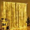 thumbnail image 4 of Curtain LED String Light 2025 Christmas Lights Holiday Party Supplies Outdoor Garland New Year Party Garden Home Wedding Decor (Multicolor,4x3M 450LEDs), 4 of 7