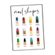 thumbnail image 1 of Póster de formas de uñas, póster de salón de uñas, exhibición de arte de uñas decorativo DIY E, 1 of 9