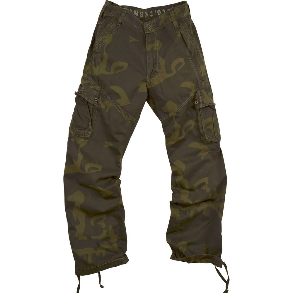 STONE TOUCH Men's Military-Style Cargo Dk. Olive color Camo Pants #28C3 ...