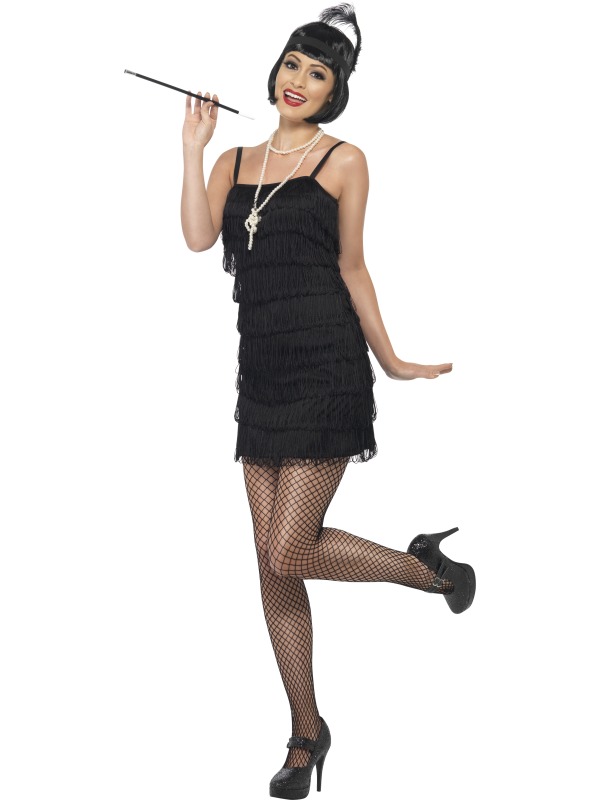 Instant Flapper Costume Accessory Kit Adult Black