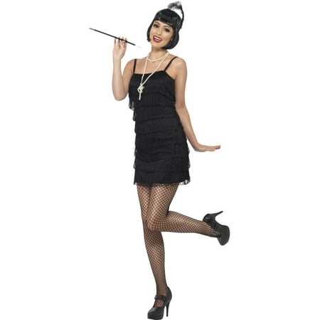 Instant Flapper Costume Accessory Kit Adult: Black
