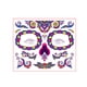 thumbnail image 2 of Pegatinas temporales para la cara de Halloween Yinane con diseño floral Estilo A, 2 of 8