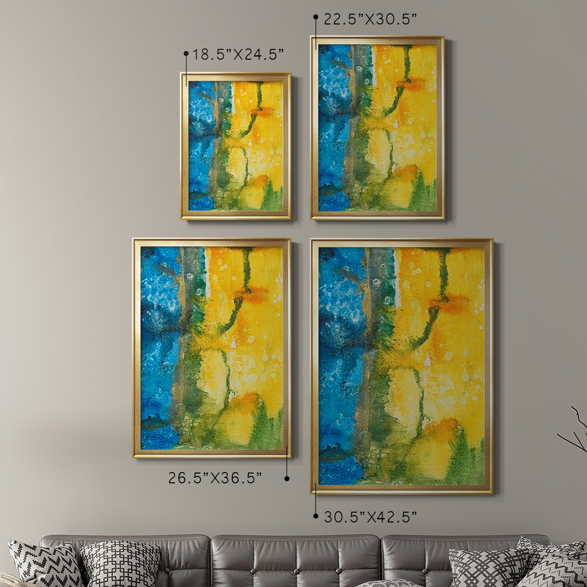 Aquatic Energy I Premium Framed Print, in Gold, Black, or Silver - Ready to Hang