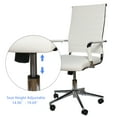 thumbnail image 2 of Eclife Urban Adult Leather High Back Office Chair, White (Set of 1), 2 of 9