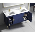 thumbnail image 2 of Tennant Brand 60" Modern Navy Blue Bathroom Vanity with Fairy Quartz Top, 2 of 7
