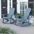 thumbnail image 3 of Flash Furniture Savannah Poly Resin Rocking Adirondack Chair - Sea Foam (Set of 2), 3 of 12