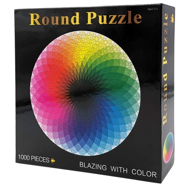 Puzzle Moruska, 1000 piezas, redondo, color arcoíris, para adultos