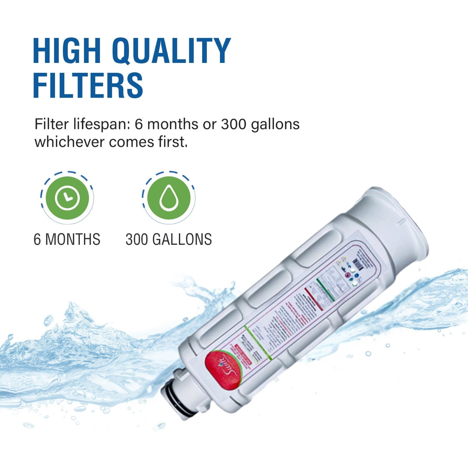Swift Green Filters SGF-HAFQIN Rx Compatible Refrigerator Water Filters for DA97-17376B, DA97-08006C, HAF-QIN/EXP (2 Count)