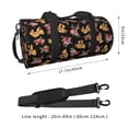 thumbnail image 2 of Fuzoiu Rose Flower Bear Print Travel Bag, Large Capacity Travel Bag, Sports Gym Bag, Travel Duffel Bag, Weekender Overnight Bag for Women and Man, 2 of 6