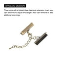 thumbnail image 4 of Unique Bargains 10Set Ribbon Crimp Clamp Ends Lobster Claw Clasps & Chain 25mm Bronze Tone for DIY, 4 of 7