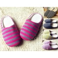 thumbnail image 1 of URMAGIC Striped Warm Cotton Indoor Slippers for Women/Men,Winter House Floor Non-Slip Shoes, 1 of 7