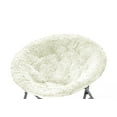 thumbnail image 2 of Urban Shop Mongolian Faux Fur Oversized Moon Chair, White, 2 of 5