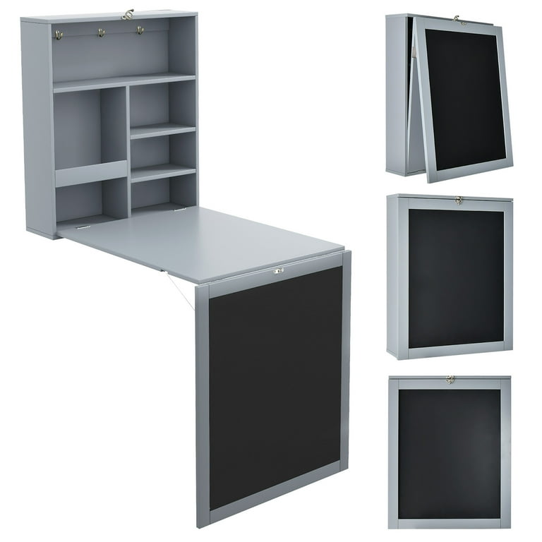 Wall mounted desk grey deals