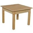 thumbnail image 2 of Wood Designs 82418 24" Square Hardwood Table with 18" Legs, 19" Height, 24" Width, 24" Length, 2 of 2