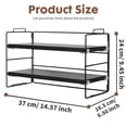 thumbnail image 2 of YOYTOO Desk Shelf Organizer, 2 Tier Desktop Organizers Storage Shelves Tabletop Bookshelf for Home Office, Black, 2 of 8