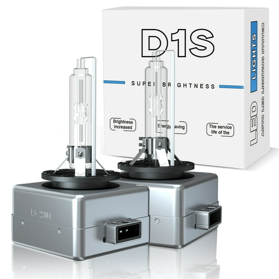 Quayub Xenon 6000K D1S High/Low Beam Bulbs, OEM Replacement 66043/66144/85410, 2-Pack