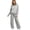 Light Gray, variant on Women's Tracksuits 2 Piece Set Solid Color Fleece Hoodie Jogging Athletic Pants Set Relaxed Fit Fall Winter Suits with Pockets Light Blue XL