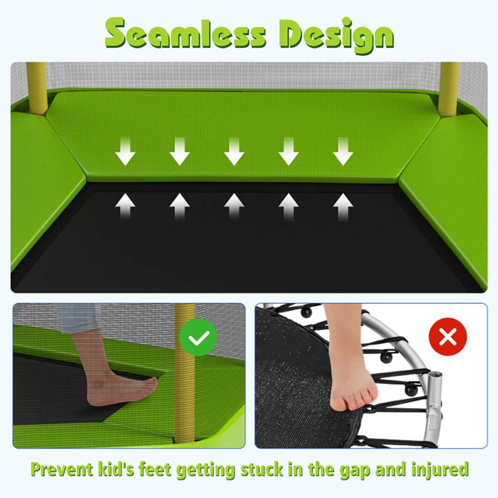 Aimee Lii 7 Feet Kids Recreational Bounce Jumper Trampoline, Outdoor Kids Trampoline, Green Aimee Lii 7 Feet Kids Recreational Bounce Jumper Trampoline, Outdoor Kids Trampoline, Green