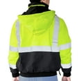 thumbnail image 2 of North 15 Men's High Visibility Safety Bomber Hooded Jacket, Fleece Lined-2008-3XL, 2 of 8