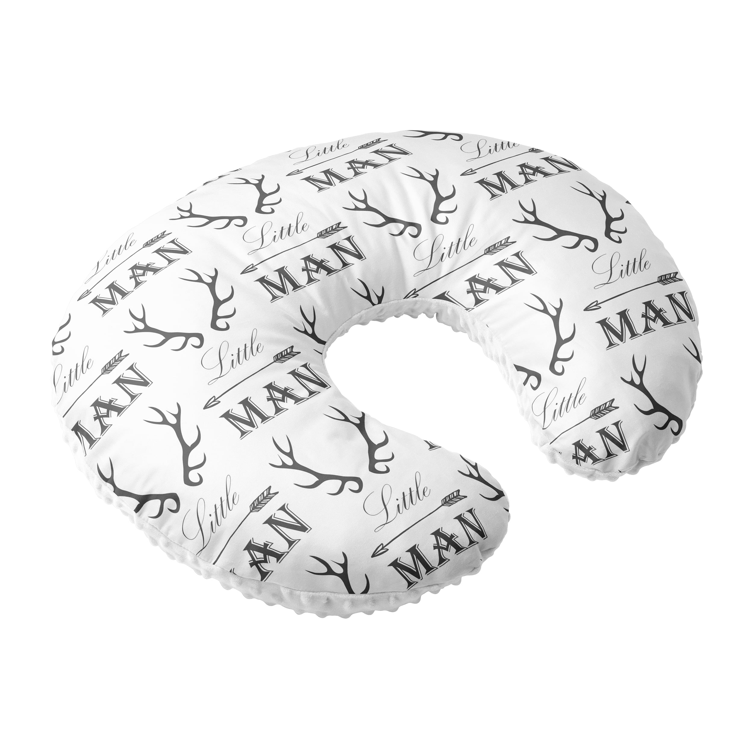 Wild Nursing Pillow Slipcover Monochrome Nursery Baby Gift w/ 100% NonToxic USA Cotton/Minky 