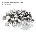 thumbnail image 3 of Unique Bargains Rope Light Mounting Clips Stainless Steel Channel Mounting Holder Accessories for 9.5mm to 12mm LED Strip 50 Pack, 3 of 5