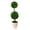 Green#2, variant on Artificial Plants 7x7x17" Faux Boxwood Topiary Sphere on Metal Spire,Flower Arrangements