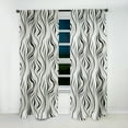 thumbnail image 2 of Designart "Zebra Elegance In Monochrome" Abstract White, Black Curtain 1 Panel, 2 of 6