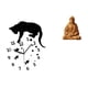 thumbnail image 1 of Reloj Colgante Silencioso De Pared Con Diseño De Gato, Movimiento Silencioso, Para Sala De Estar, Analógico, Sin Tictac, Estatua Del Sagrado Corazón De Jesús, Figura Coleccionable De Regalo, 1 of 8