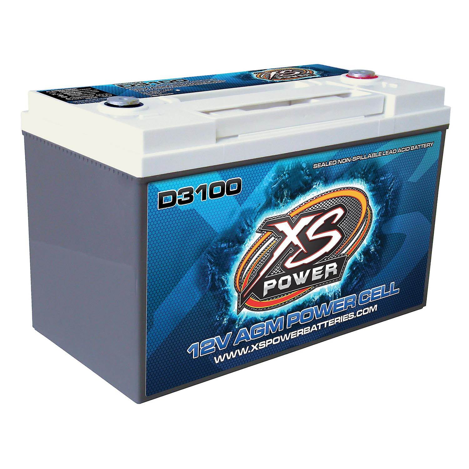 XS Power D3100 12 Volt AGM 5000 Amp Sealed Power Cell Car Battery with