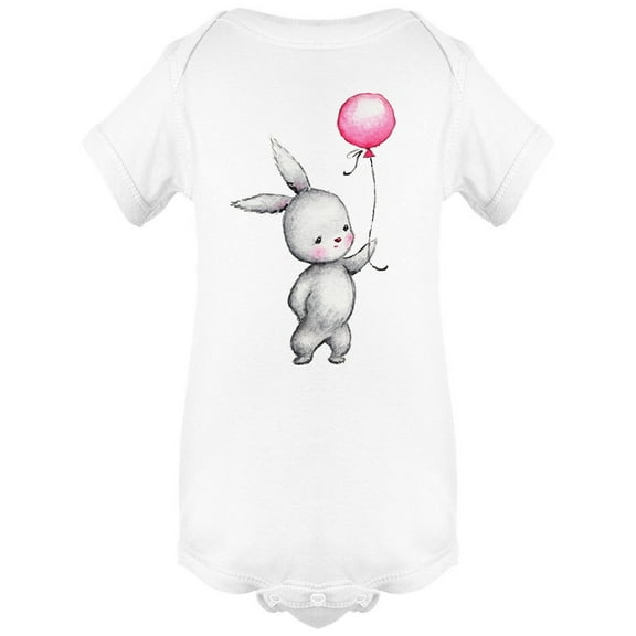 Cute White Rabbit Balloon Bodysuit Infant -Image by Shutterstock, 6 Months