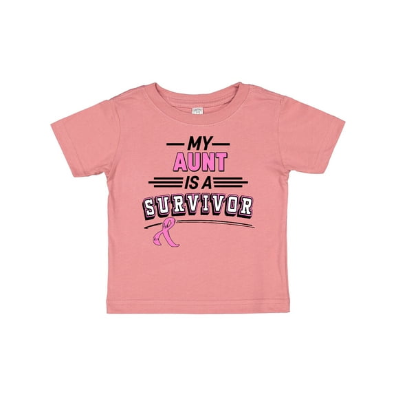 Inktastic My Aunt is a Survivor Breast Cancer Awareness Boys or Girls Baby T-Shirt