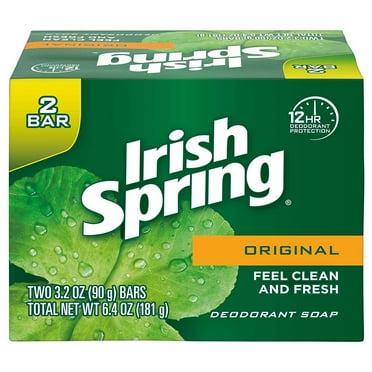 Irish Spring Original Deodorant Bar Soap, 3.20 oz