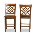 thumbnail image 6 of Baxton Studio Walnut Brown Finished Wood 2-Piece Counter Stool Set, 6 of 8