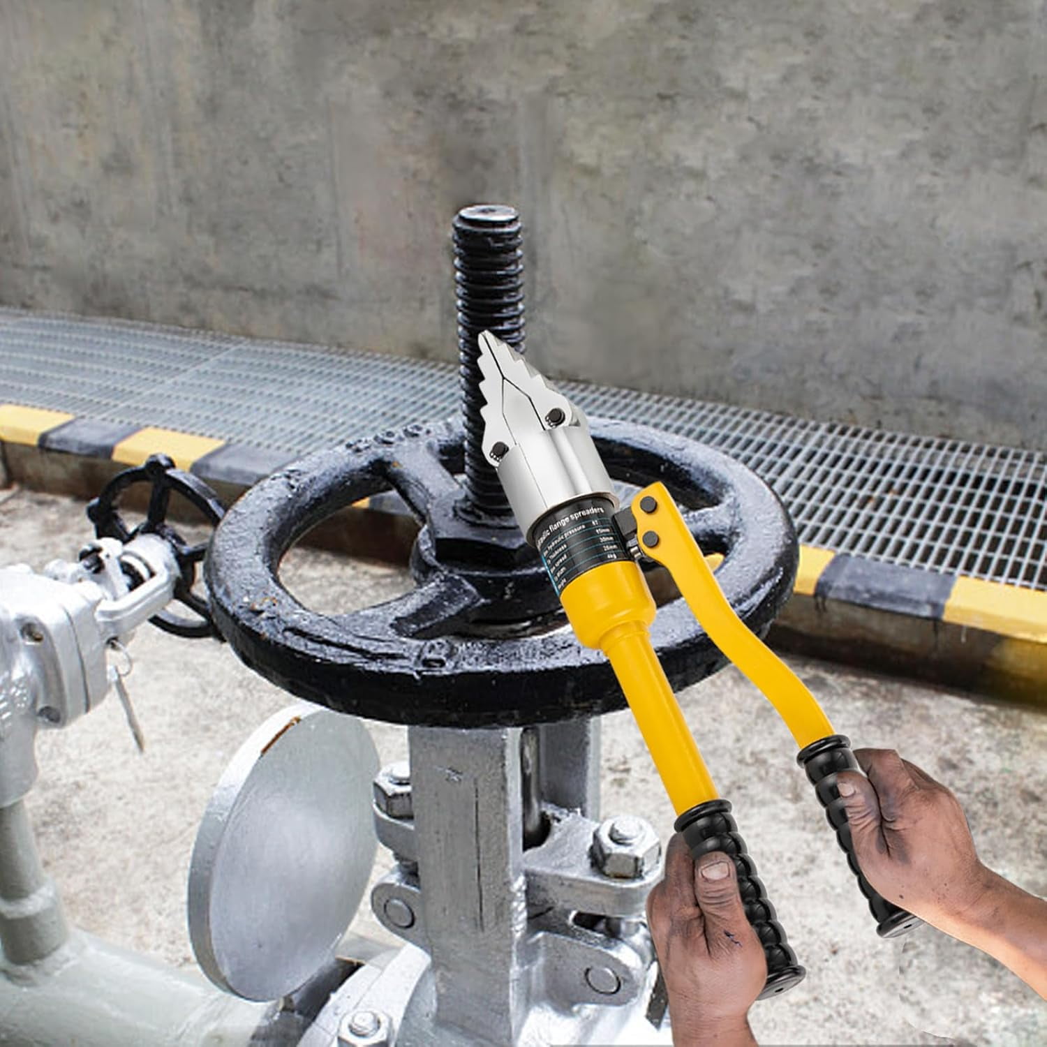 Hydraulic Flange Spreader, YQ-30 Portable 8 T Hand-held Integrated Hydraulic Spreader Dividing Tool Kit, Hydraulic Expansion Machine Manual Flange Splitter for Pipeline Repair Construction
