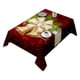 thumbnail image 1 of Fiudx Mantel Navideño, Diseño Festivo, Tela de Poliéster, Antimanchas y Antiderrames, Ideal para Fiestas. Se Adapta a Tamaños de 140 X 140 Cm, 140 X 180 Cm y 140 X 210 Cm. Incluye 1 Mantel y 4 Fundas, 1 of 3