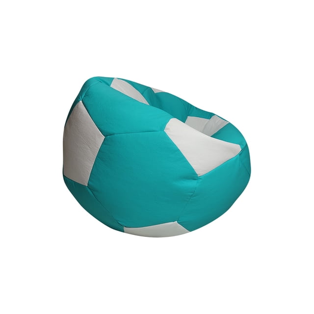 Puff balón de Soccer Kids LUNICS Azul Turquesa/Blanco