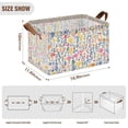 thumbnail image 7 of Yayeee Foldable Storage Basket for Shelves Waterproof Cloth Bins with Handles, Yellow Wildflower Pattern, 7 of 7