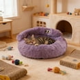 thumbnail image 3 of Mupvlun 2026 Upgraded Cat Beds for Indoor Cats, Portable Bed Durable Covered Cat Bed For Indoor Use, Soft Puppy Bed For Owners (M, 19.69''x19.69'x9.06'') Purple-2, 3 of 5