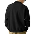 thumbnail image 4 of Fnnxeal Mens Polo Shirts Casual Fall Winter Fleece Long Sleeve Collar Black Polo Shirts for Men Size 2XL, 4 of 5