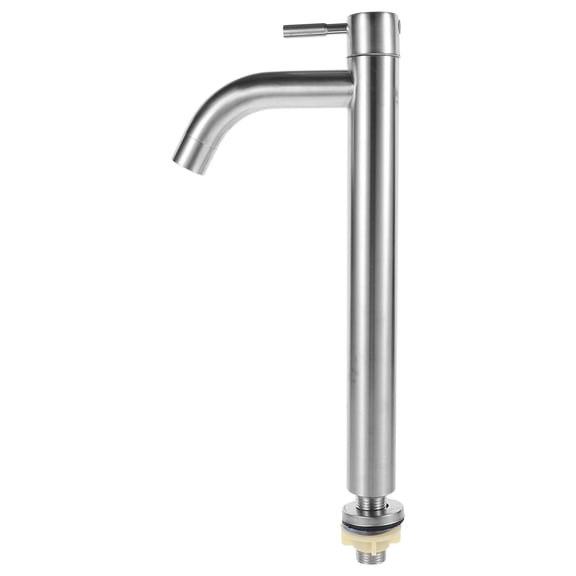 WRITWAA Bath Sink Faucet Stainless Steel Silver Simple Design 1Pack