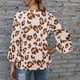 thumbnail image 4 of Blusas sueltas casuales, blusa de manga acampanada, camisa tipo túnica informal, camisa holgada, funcionamiento suave, 4 of 6