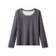 thumbnail image 1 of Ropa interior térmica para mujer, color sólido, cuello redondo, terciopelo grueso, manga larga, ajustada, ropa interior cálida, pijama de poliéster para mujer, 1 of 8